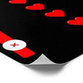 Valentine Tuxedo Heart Outfit Funny Love  Poster (Ecke)