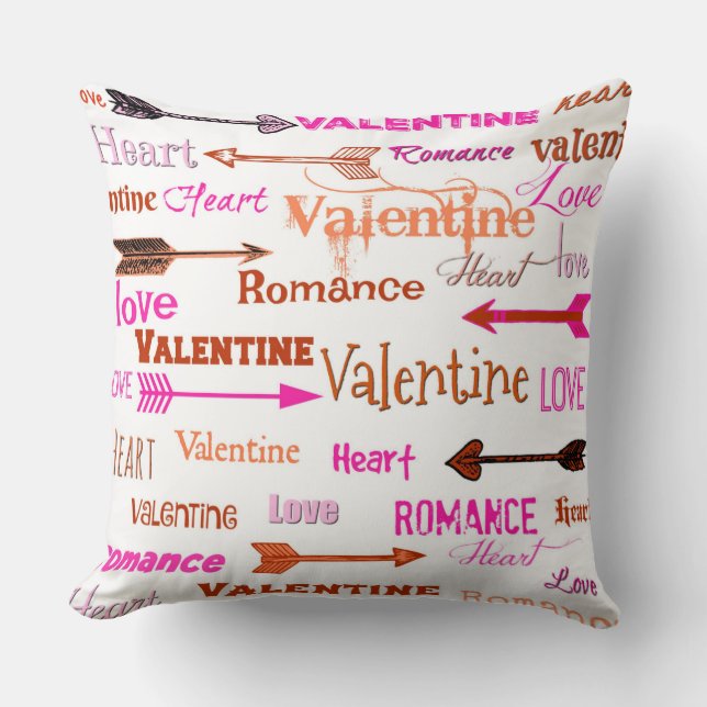 Valentine Typografie Kissen (Vorderseite)