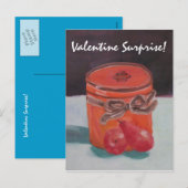 Valentine Überraschung! Feiertagspostkarte (Vorne/Hinten)
