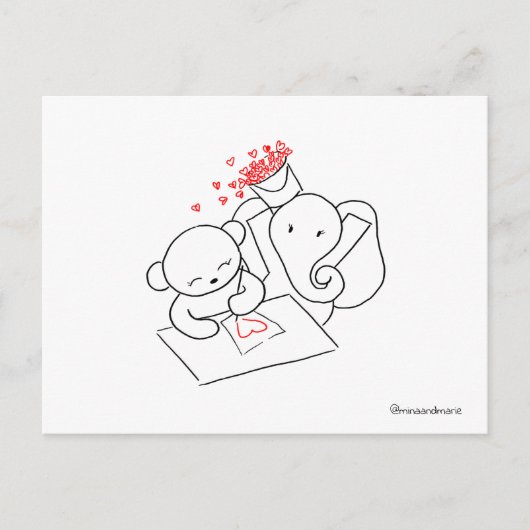 Valentine Überraschung Postkarte (Vorderseite)