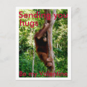 Valentine-Umarmung Postkarte (Vorderseite)