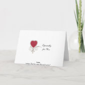 Valentine und Hochzeitskarten Feiertagskarte (Rückseite)
