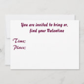 Valentine Unicorn Einladung (Rückseite)
