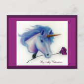 Valentine Unicorn Postkarten (Vorderseite)