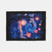 Valentine Van Gogh Starry Night Heart Matching Cou Fleecedecke (Vorderseite (Horizontal))