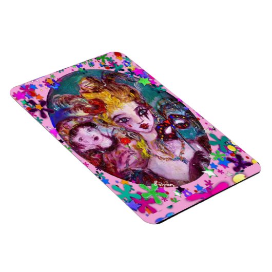 VALENTINE VENEZIANISCH MASQUERADE CONFETTI MAGNET (Rechte Seite)