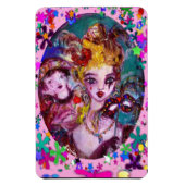 VALENTINE VENEZIANISCH MASQUERADE CONFETTI MAGNET (Vertikal)