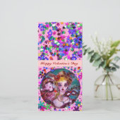 VALENTINE VENEZIANISCH MASQUERADE MASCHINE FEIERTAGSKARTE (Stehend Vorderseite)