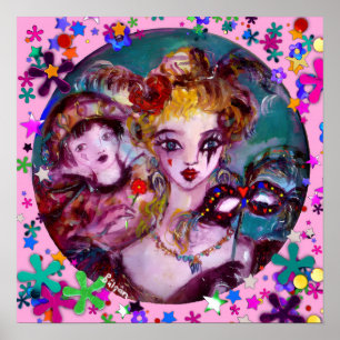 VALENTINE VENEZIANISCH MASQUERADE MASCHINE POSTER
