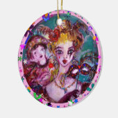 VALENTINE VENEZIANISCH MASQUERADE MASCHINE UND CON KERAMIK ORNAMENT (Links)