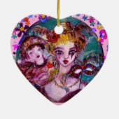 VALENTINE VENEZIANISCH MASQUERADE MASCHINE UND CON KERAMIK ORNAMENT (Hinten)