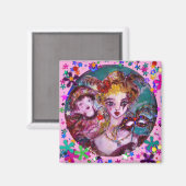 VALENTINE VENEZIANISCH MASQUERADE MASCHINE UND CON MAGNET (Vorderseite/Rückseite)