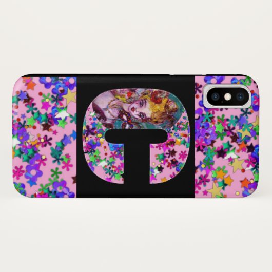 VALENTINE VENEZIANISCH MASQUERADE MONOGRAM C SCHRE Case-Mate iPhone HÜLLE (Rückseite (Horizontal))