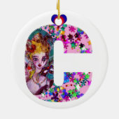 VALENTINE VENEZIANISCH MASQUERADE MONOGRAM C SCHRE KERAMIK ORNAMENT (Hinten)