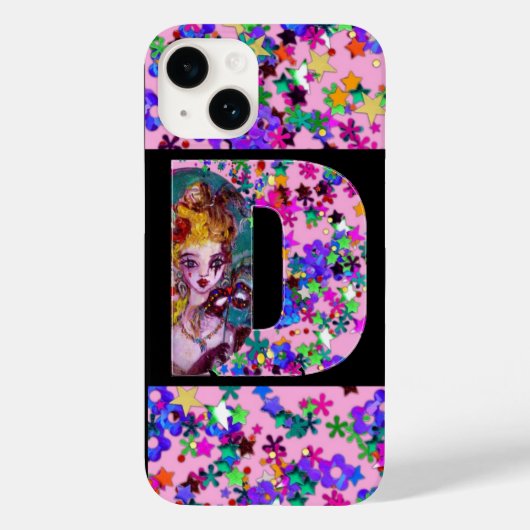 VALENTINE VENEZIANISCH MASQUERADE MONOGRAM D SCHRE Case-Mate iPhone HÜLLE (Rückseite)