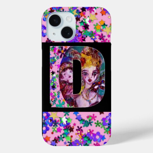 VALENTINE VENEZIANISCH MASQUERADE MONOGRAM D SCHRE Case-Mate iPhone HÜLLE (Rückseite)