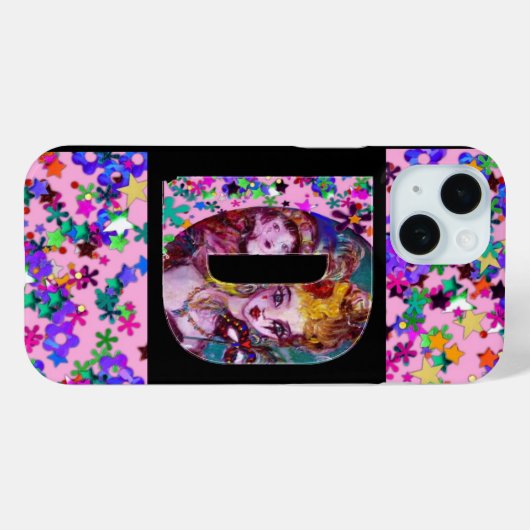 VALENTINE VENEZIANISCH MASQUERADE MONOGRAM D SCHRE Case-Mate iPhone HÜLLE (Rückseite (Horizontal))