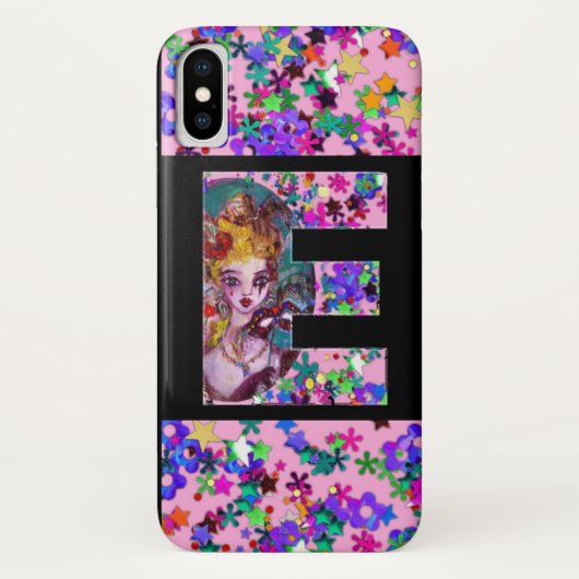 VALENTINE VENEZIANISCH MASQUERADE MONOGRAM E LETTE Case-Mate iPhone HÜLLE (Rückseite)