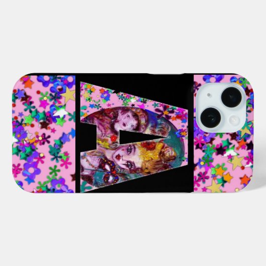 VALENTINE VENEZIANISCH MASQUERADE MONOGRAM EIN SCH Case-Mate iPhone HÜLLE (Rückseite (Horizontal))