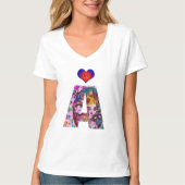 VALENTINE VENEZIANISCH MASQUERADE MONOGRAM EIN SCH T-Shirt (Vorderseite)