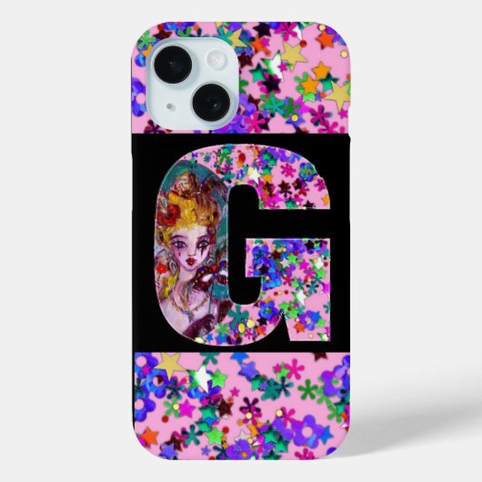 VALENTINE VENEZIANISCH MASQUERADE MONOGRAM G SCHRE Case-Mate iPhone HÜLLE (Rückseite)