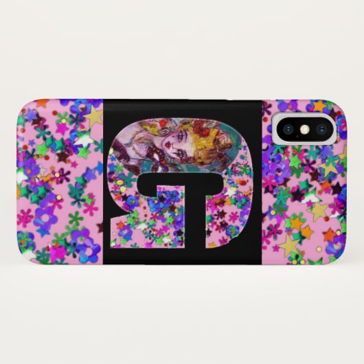 VALENTINE VENEZIANISCH MASQUERADE MONOGRAM G SCHRE Case-Mate iPhone HÜLLE (Rückseite (Horizontal))