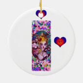 VALENTINE VENEZIANISCH MASQUERADE MONOGRAM I SCHRE KERAMIKORNAMENT (Hinten)