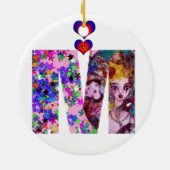VALENTINE VENEZIANISCH MASQUERADE MONOGRAM M SCHRE KERAMIKORNAMENT (Hinten)
