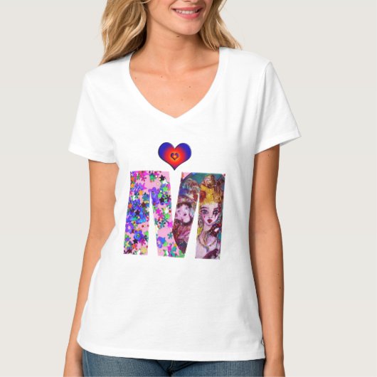 VALENTINE VENEZIANISCH MASQUERADE MONOGRAM M SCHRE T-Shirt (Vorderseite)