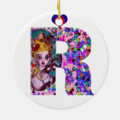 VALENTINE VENEZIANISCH MASQUERADE MONOGRAM R SCHRE KERAMIK ORNAMENT (Hinten)