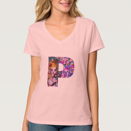 VALENTINE VENEZIANISCH MASQUERADE MONOGRAM R SCHRE T-Shirt (Vorderseite)