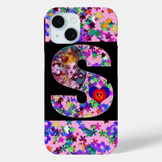 VALENTINE VENEZIANISCH MASQUERADE MONOGRAM S SCHRE Case-Mate iPhone HÜLLE (Rückseite)