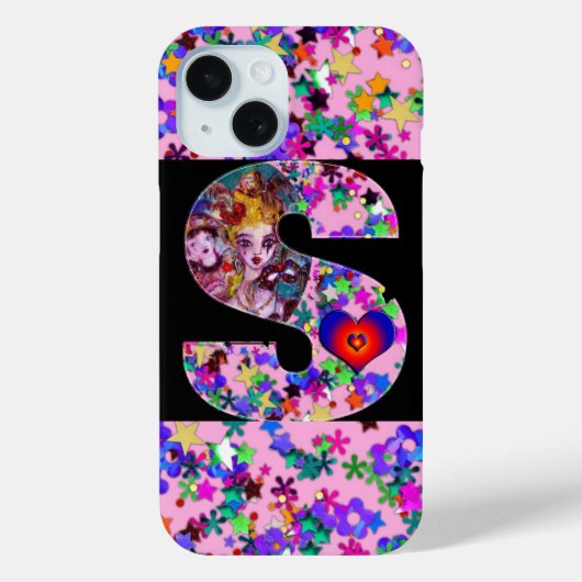 VALENTINE VENEZIANISCH MASQUERADE MONOGRAM S SCHRE Case-Mate iPhone HÜLLE (Rückseite)