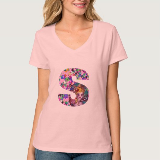 VALENTINE VENEZIANISCH MASQUERADE MONOGRAM S SCHRE T-Shirt (Vorderseite)