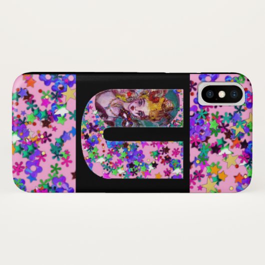 VALENTINE VENEZIANISCH MASQUERADE MONOGRAM U SCHRE Case-Mate iPhone HÜLLE (Rückseite (Horizontal))