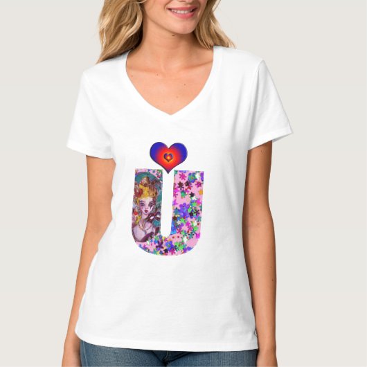 VALENTINE VENEZIANISCH MASQUERADE MONOGRAM U SCHRE T-Shirt (Vorderseite)