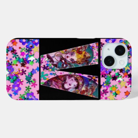 VALENTINE VENEZIANISCH MASQUERADE MONOGRAM V SCHRE Case-Mate iPhone HÜLLE (Rückseite (Horizontal))