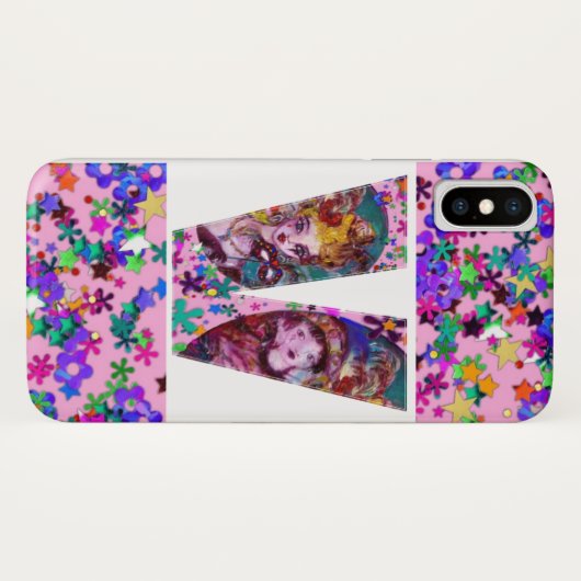 VALENTINE VENEZIANISCH MASQUERADE MONOGRAM V SCHRE Case-Mate iPhone HÜLLE (Rückseite (Horizontal))