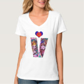 VALENTINE VENEZIANISCH MASQUERADE MONOGRAM V SCHRE T-Shirt (Vorderseite)