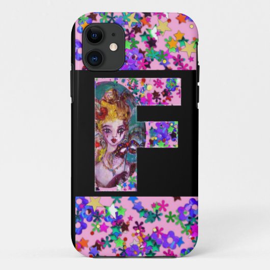 VALENTINE VENEZIANISCH MASQUERADE MONOGRAMM F SCHR Case-Mate iPhone HÜLLE (Rückseite)