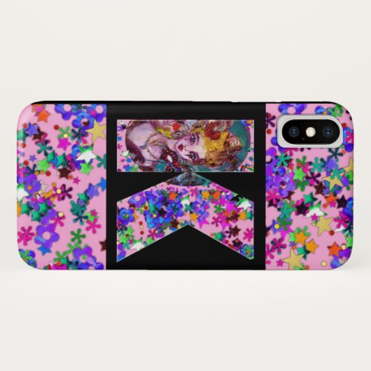 VALENTINE VENEZIANISCH MASQUERADE MONOGRAMM K SCHR Case-Mate iPhone HÜLLE (Rückseite (Horizontal))