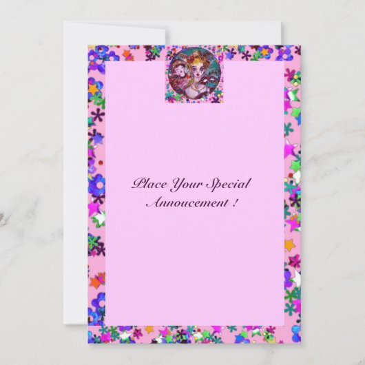 VALENTINE VENEZIANISCH MASQUERADE PARTY EINLADUNG (Vorderseite)