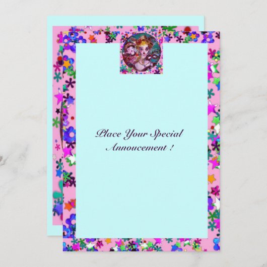 VALENTINE VENEZIANISCH MASQUERADE PARTY EINLADUNG (Vorne/Hinten)