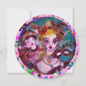 VALENTINE VENEZIANISCH MASQUERADE PARTY EINLADUNG (Rückseite)