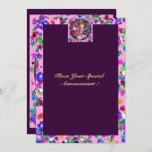 VALENTINE VENEZIANISCH MASQUERADE PARTY EINLADUNG (Vorne/Hinten)