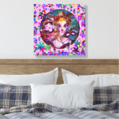 VALENTINE VENEZIANISCH MASQUERADE PARTY LEINWANDDRUCK (Insitu (Schlafzimmer))