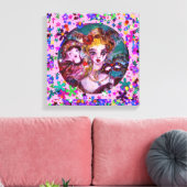 VALENTINE VENEZIANISCH MASQUERADE PARTY LEINWANDDRUCK (Insitu (Wohnzimmer))