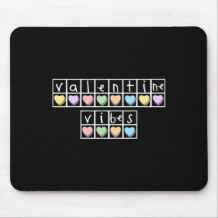 Valentine Vibes Candy Heart Alphabetisierungs-Coac Mousepad