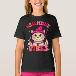 Valentine Vibes Niedlich Pink American Shorthair C T-Shirt