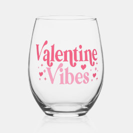 Valentine Vibes Stemless Wine Glass Weinglas Ohne Stiel